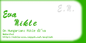 eva mikle business card